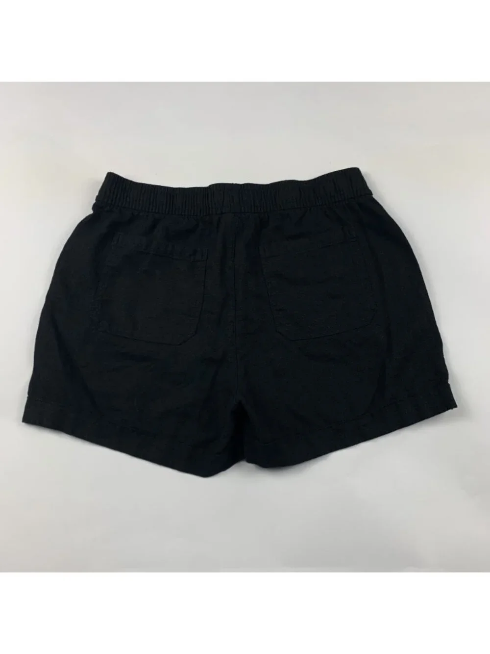 Old Navy Black Linen Blend High Rise Pull On Shorts S - Picture 5 of 5